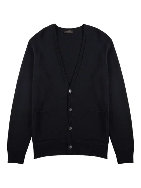 Cardigan Zanone de lână albastru
