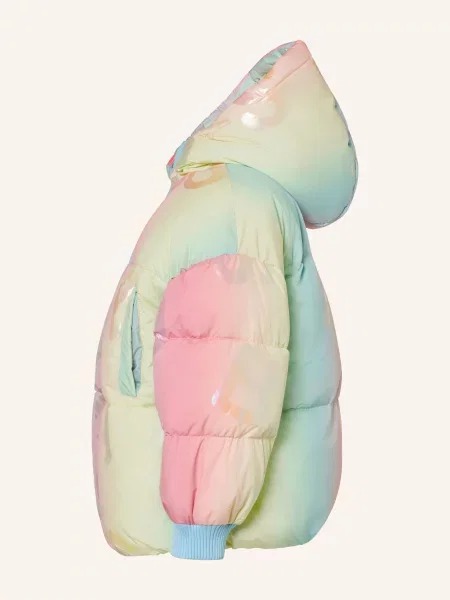 Billieblush Prošívaná Bunda růžová / světle zelená / tmavě modrá