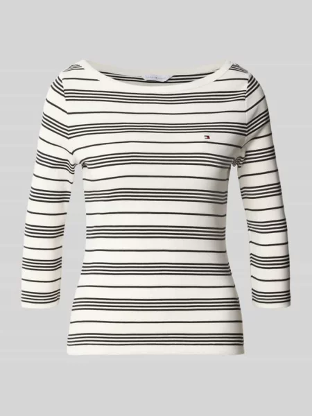 T-shirt o kroju slim fit z czystej bawełny Tommy Hilfiger biała