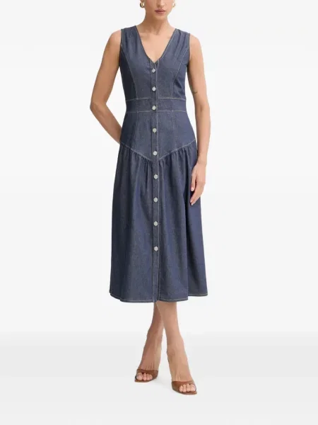 Rochie midi Morgan fără mâneci albastru