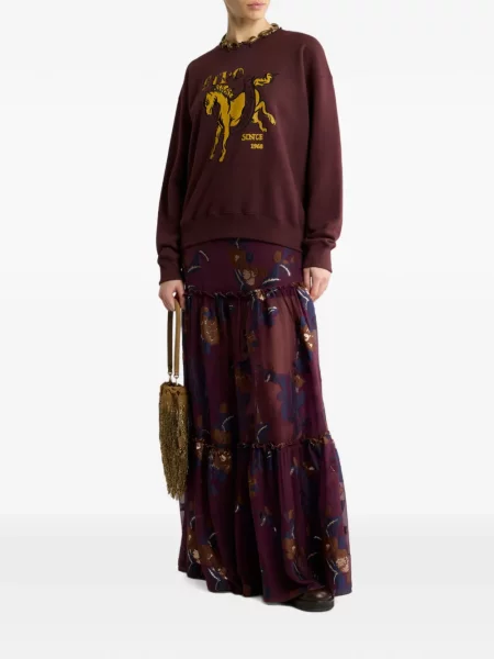 Fusta maxi Etro de mătase violet