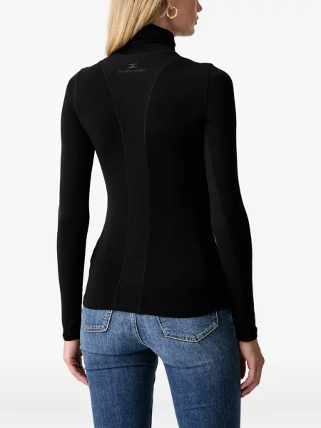 Ușor top Elisabetta Franchi din jerseu negru
