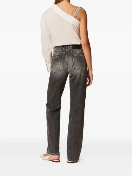 Blugi Twinset cu 5 buzunare gri