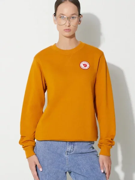 Fjallraven bluza Logo z aplikacją żółty