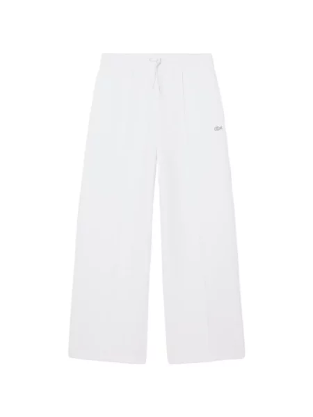 Pantaloni Lacoste alergare cu autograf cu cordon alb