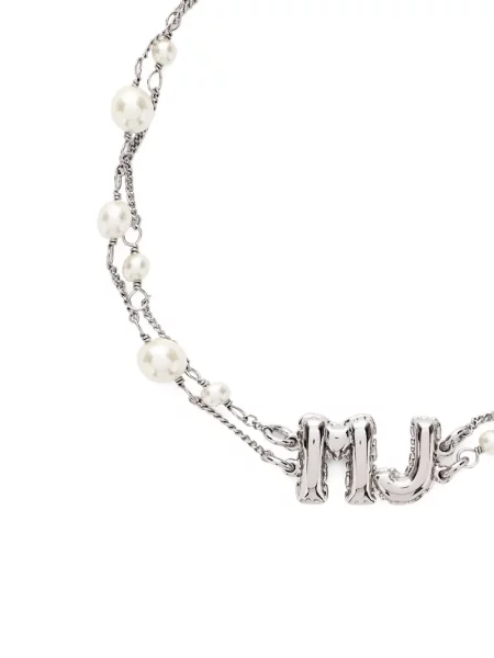 Brăţară Marc Jacobs cu perle argintiu