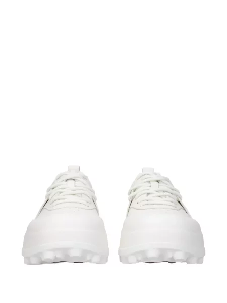 Кожени маратонки Jil Sander с връзки бяло
