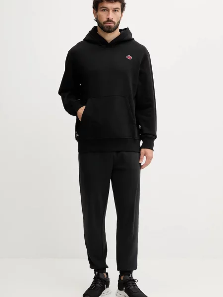 Bombažen pulover The North Face Icon Relaxed s kapuco črna