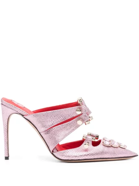 Papuci tip mules Hardot roz