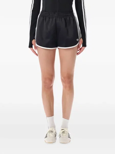 Saténové kraťasy Adidas černé