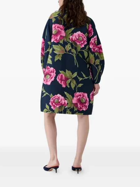 Palton Carolina Herrera din jacard albastru