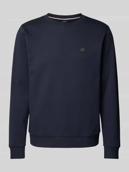 Bluza Boss polarowa z logo niebieska