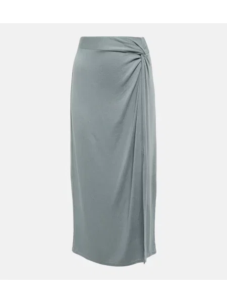 Fustă midi Vince până la genunchi albastru