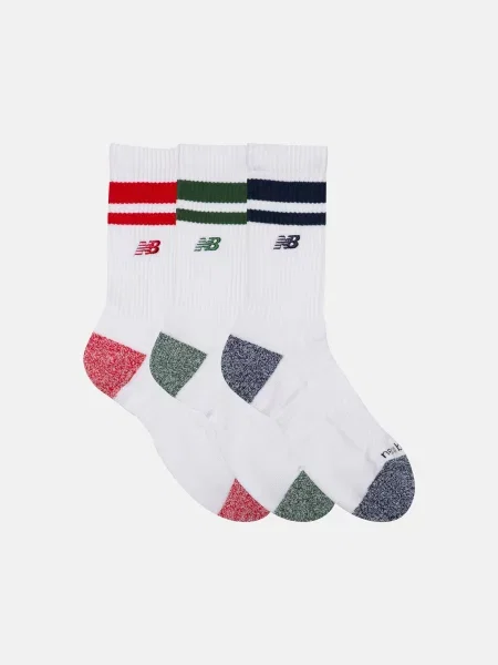 New Balance Striped Crew Socks 3 пари Набір шкарпеток Унісекс Мультиколор 