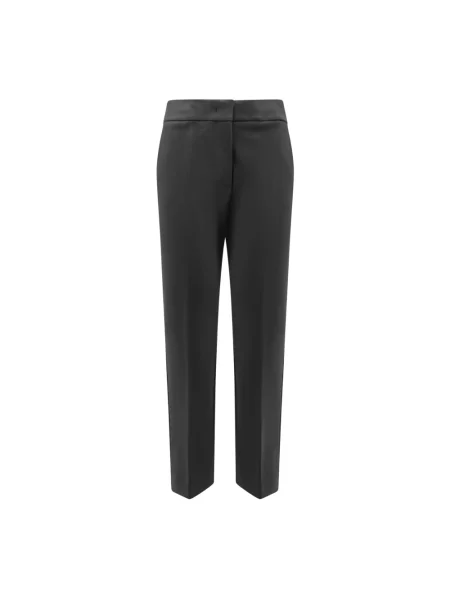 Lniane spodnie Max Mara czarne