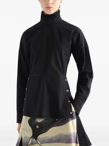 Top Lemaire din crep negru