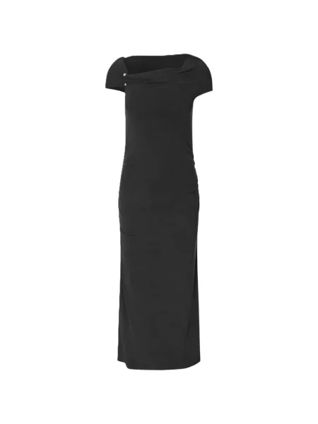 Rochie midi Stine Goya cu volane negru