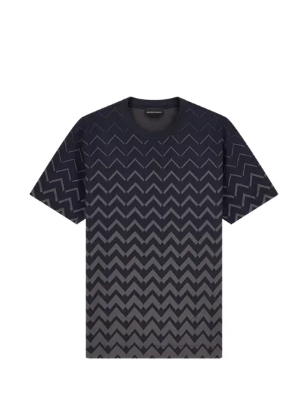 Tricou Emporio Armani din jacard albastru