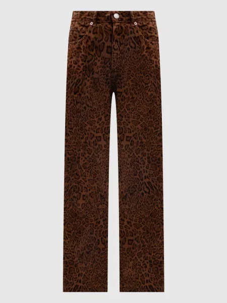 Джинси в анімалістичний принт Twinset коричневі
