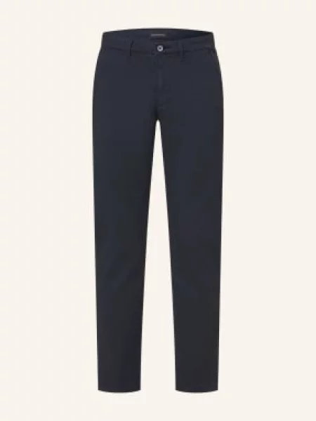Strokesman's Spodnie Chino Slim Fit Z Pikowanym Wzorem blau granatowe