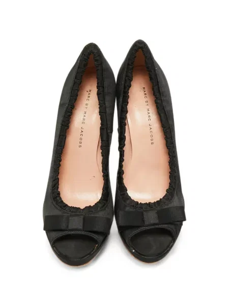 Pantofi cu toc Marc By Marc Jacobs cu funde negru