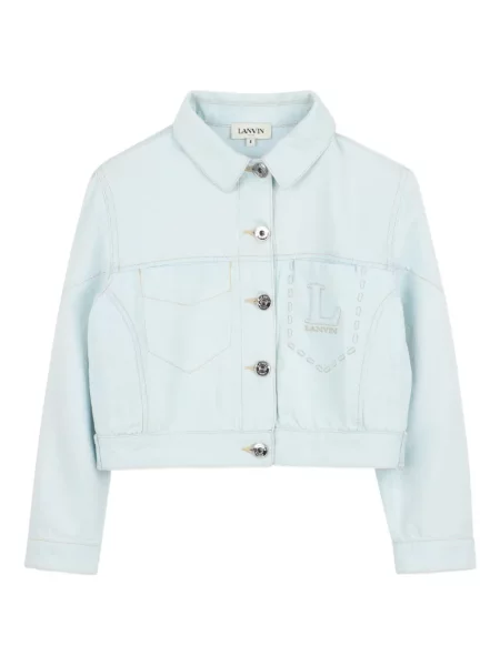 Kurtka jeansowa dziecięca Lanvin Enfant niebieska