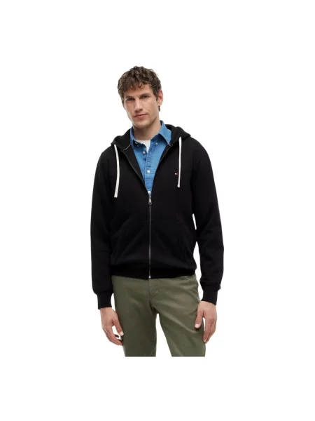 Bluza z kapturem Tommy Hilfiger polarowa z kapturem czarna