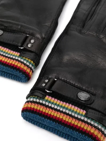 Dryžuotos pirštines Paul Smith juoda