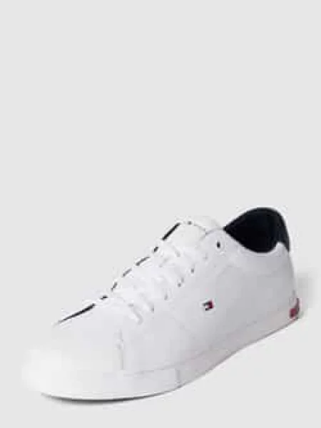 Sneakersy z detalami z logo Tommy Hilfiger białe