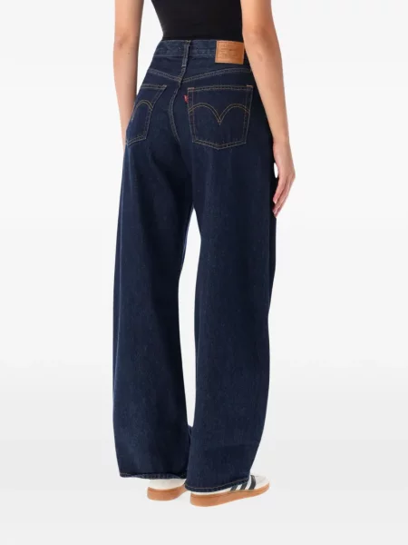 Levágott öves magas derekú szoknya Levi's® fekete