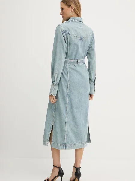 Джинсова сукня BOSS Orange C_Denim Dress помаранчева