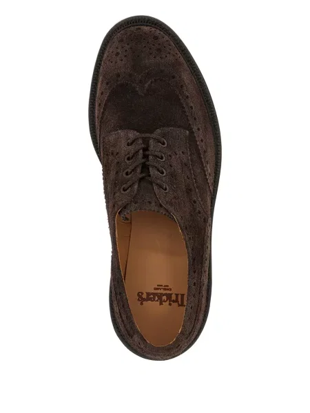 Oxford Tricker's cu șireturi din piele de căprioară maro