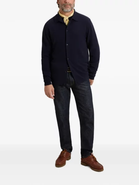 Gulerat cardigan Woolrich albastru