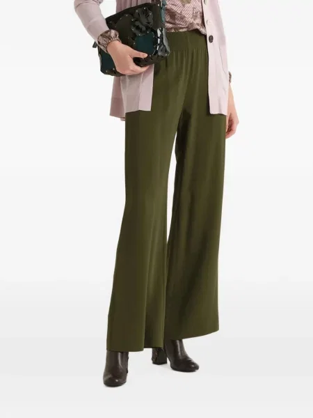 Pantaloni Maliparmi cu talie înaltă verde