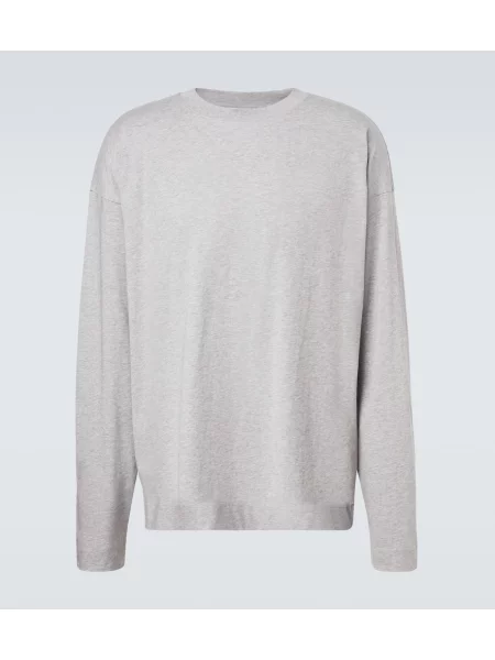 Tricou Dries Van Noten din jerseu gri