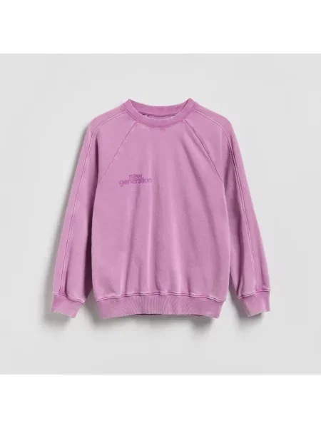 Reserved Mikina oversized se sepraným efektem fuchsiová