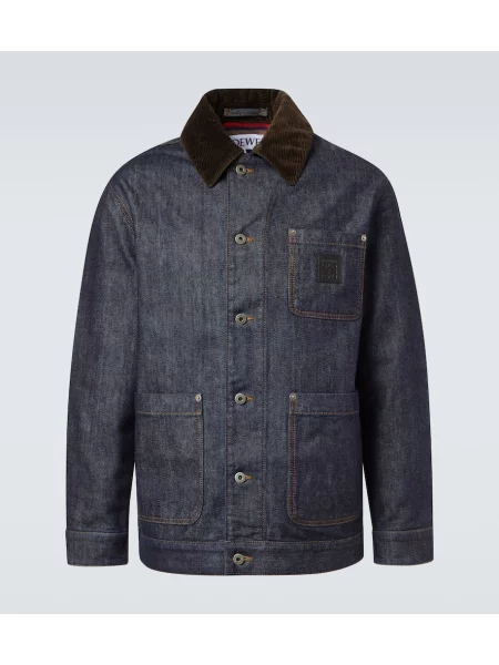 Geacă de blugi Loewe de catifea cord albastru