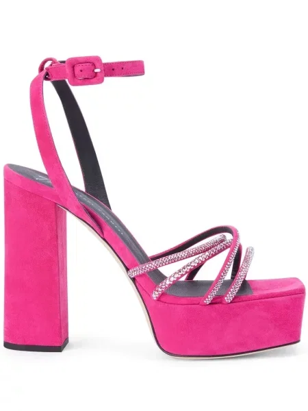 Sandale Giuseppe Zanotti cu platformă roz