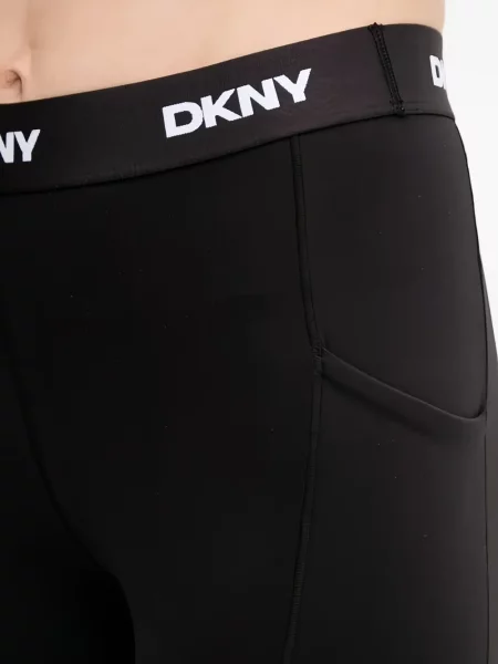 Leggings Dkny cu autograf negru