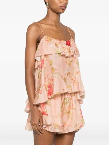 Top Zimmermann cu model floral cu imagine roz
