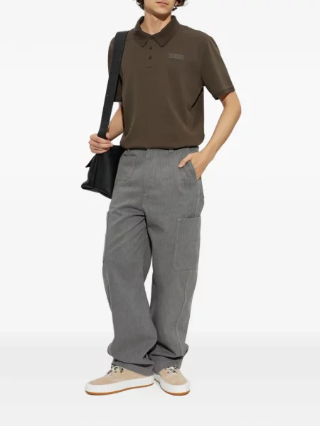 Tricou polo Givenchy cu autograf maro