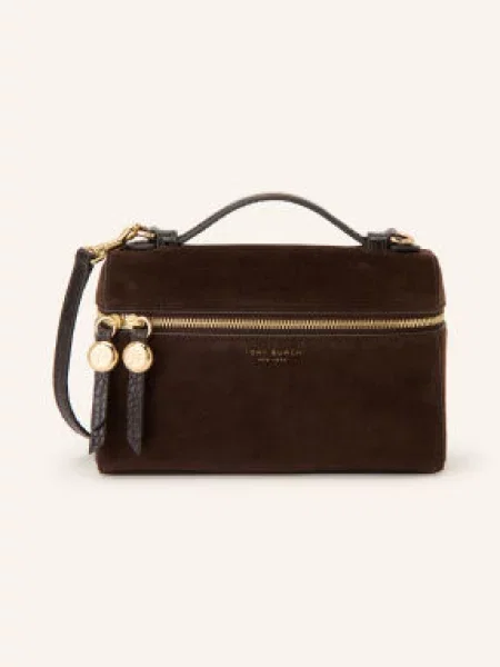 Top Tory Burch zamszowy brązowy
