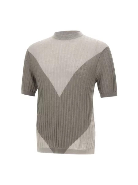 Długi sweter Emporio Armani wełniany z długim rękawem szary