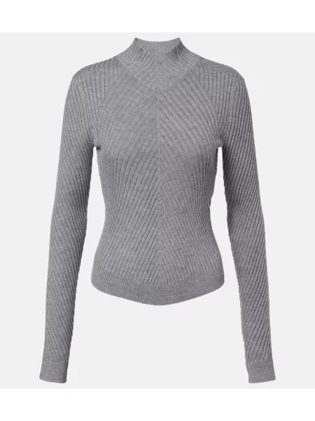 Top Victoria Beckham de lână gri