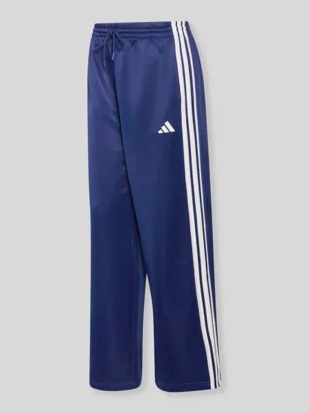 Spodnie dresowe o luźnym kroju z mieszanka bawełny z wyhaftowane logo Adidas Sportswear granatowe