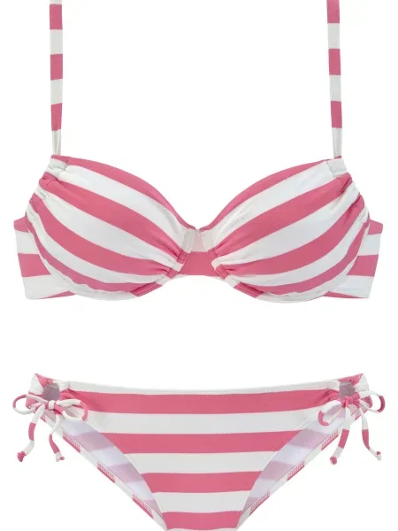 VENICE BEACH Costum de baie două piese roz alb