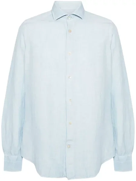 Ленена риза Eleventy синьо