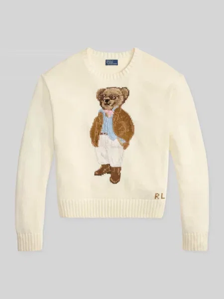 Sweter z dzianiny o kroju regular fit z nadrukiem Polo Bear Polo Ralph Lauren