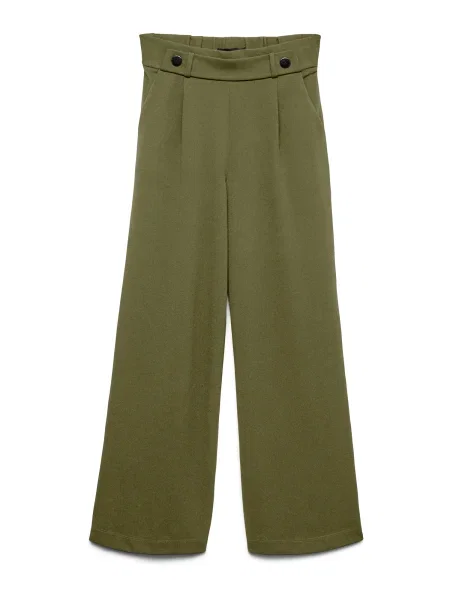 VERO MODA Klostuotos kelnės VMSTAR alyvuogių