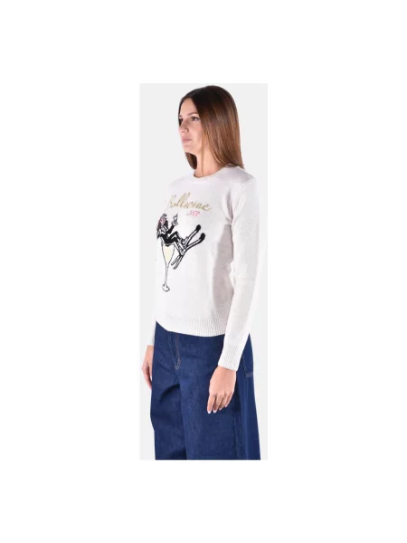 Sweter Mc2 Saint Barth wełniany beżowy